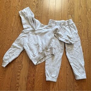 Kids Gray Abercrombie Kids Essential Logo Sweatpants and Hoodie Set